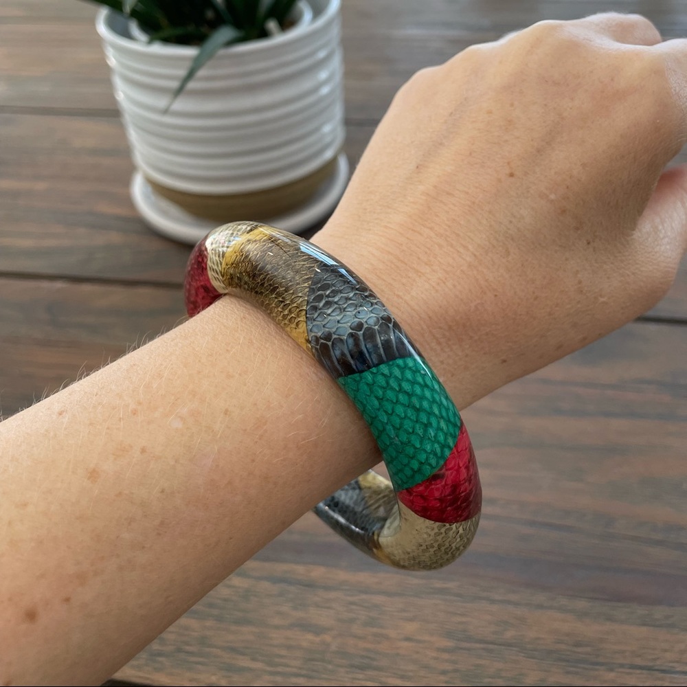 Dyed Python Snake Bracelet - image 3